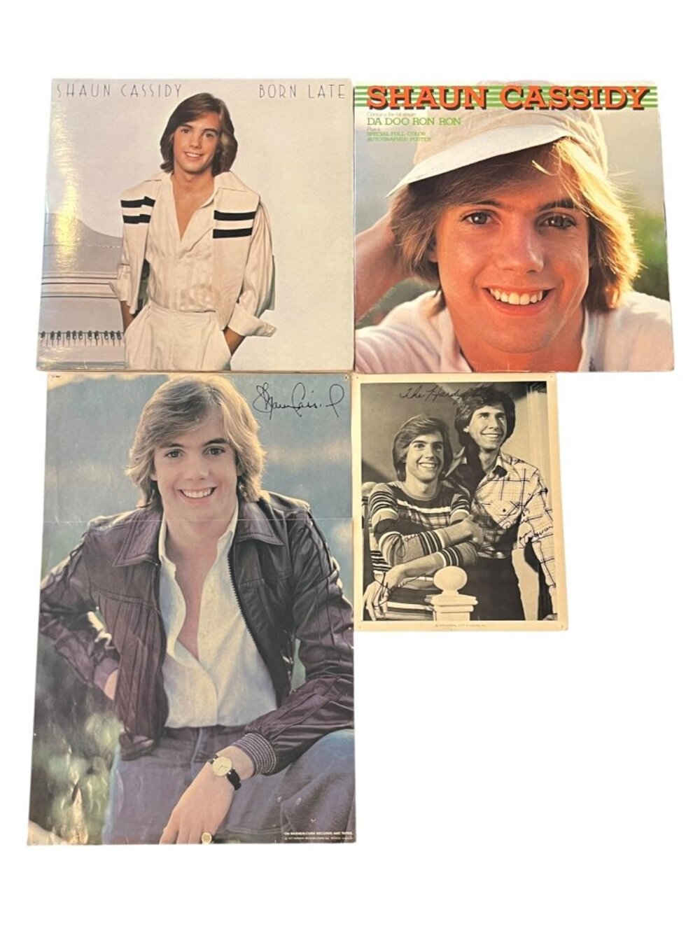 Shaun Cassidy Vintage 1977 Memorabilia Lot 2 Vinyl Records Albums Poster Photo